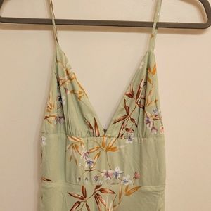 Mint Green Floral Dress (full length)